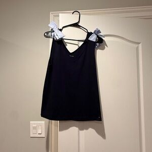 Tommy Hilfiger Navy Blue Tank Top with Light Blue bow Straps